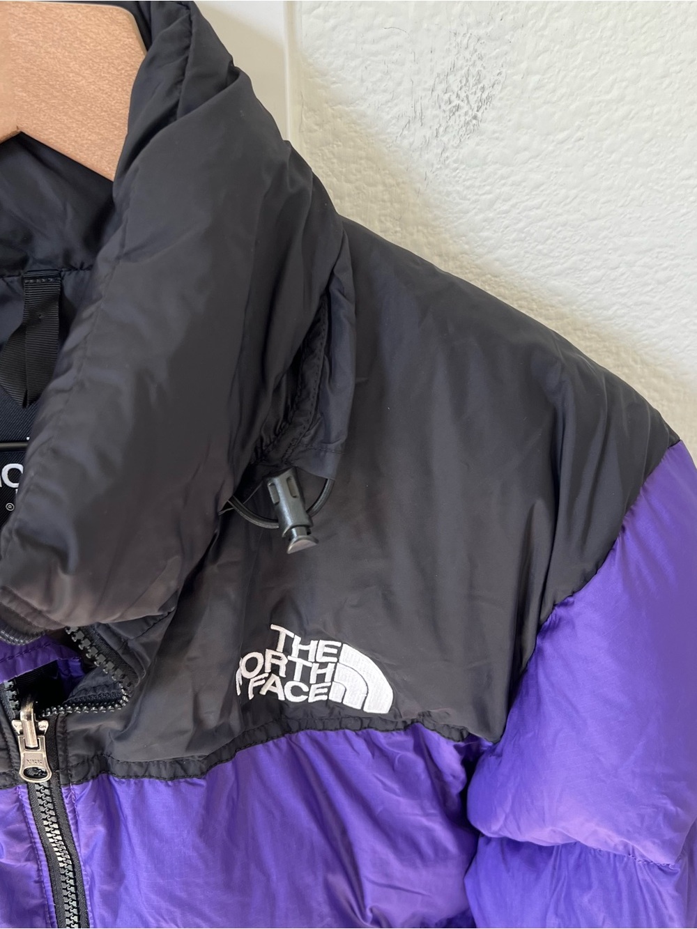 The North Face Favorite 1996 Retro Nuptse Puffer Jacket in Purple and Black - Picture 4 of 6